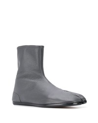 dunkelgraue Chelsea Boots aus Leder von Maison Margiela