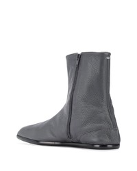 dunkelgraue Chelsea Boots aus Leder von Maison Margiela