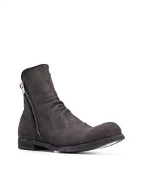 dunkelgraue Chelsea Boots aus Leder von Officine Creative