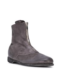 dunkelgraue Chelsea Boots aus Leder von Guidi