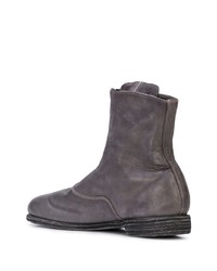 dunkelgraue Chelsea Boots aus Leder von Guidi