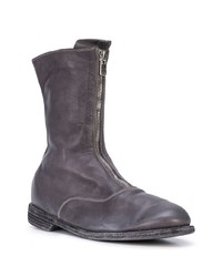 dunkelgraue Chelsea Boots aus Leder von Guidi