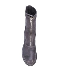 dunkelgraue Chelsea Boots aus Leder von Guidi