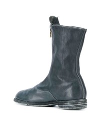 dunkelgraue Chelsea Boots aus Leder von Guidi