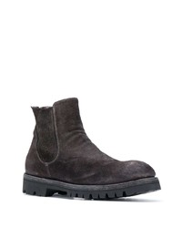 dunkelgraue Chelsea Boots aus Wildleder von Officine Creative