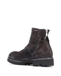 dunkelgraue Chelsea Boots aus Wildleder von Officine Creative