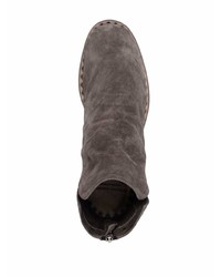 dunkelgraue Chelsea Boots aus Wildleder von Officine Creative