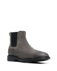 dunkelgraue Chelsea Boots aus Wildleder von Hogan