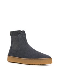 dunkelgraue Chelsea Boots aus Wildleder von Hogan