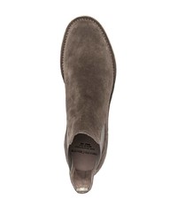 dunkelgraue Chelsea Boots aus Wildleder von Officine Creative