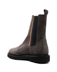 dunkelgraue Chelsea Boots aus Wildleder von Paul Smith