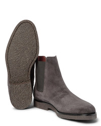 dunkelgraue Chelsea Boots aus Wildleder von Common Projects