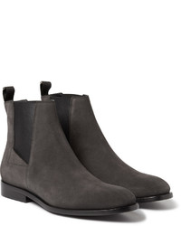 dunkelgraue Chelsea Boots aus Wildleder von Balenciaga