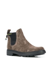 dunkelgraue Chelsea Boots aus Wildleder von Camper