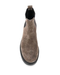 dunkelgraue Chelsea Boots aus Wildleder von Camper