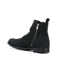 dunkelgraue Chelsea Boots aus Wildleder von Officine Creative