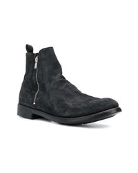 dunkelgraue Chelsea Boots aus Wildleder von Officine Creative