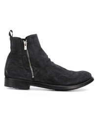 dunkelgraue Chelsea Boots aus Wildleder von Officine Creative