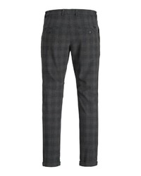 dunkelgraue Chinohose mit Schottenmuster von Jack & Jones