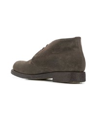 dunkelgraue Chukka-Stiefel aus Wildleder von Green George