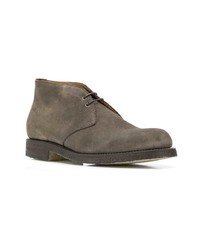 dunkelgraue Chukka-Stiefel aus Wildleder von Green George