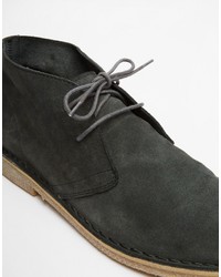 dunkelgraue Chukka-Stiefel aus Wildleder von Asos