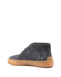 dunkelgraue Chukka-Stiefel aus Wildleder von Tod's