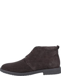 dunkelgraue Chukka-Stiefel aus Wildleder von Geox