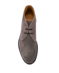 dunkelgraue Chukka-Stiefel aus Wildleder von Doucal's