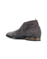 dunkelgraue Chukka-Stiefel aus Wildleder von Officine Creative