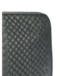 dunkelgraue Clutch Handtasche von Bottega Veneta