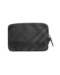 dunkelgraue Clutch Handtasche von Burberry