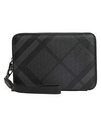 dunkelgraue Clutch Handtasche von Burberry