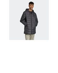 dunkelgraue Daunenjacke von adidas Sportswear