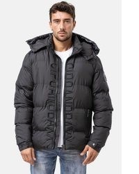 dunkelgraue Daunenjacke von Cipo & Baxx
