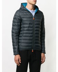 dunkelgraue Daunenjacke von Save The Duck