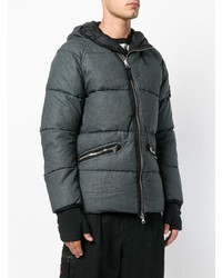 dunkelgraue Daunenjacke von Stone Island