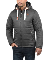 dunkelgraue Daunenjacke von Solid