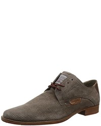 dunkelgraue Derby Schuhe von Bugatti