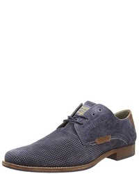 dunkelgraue Derby Schuhe von Bugatti