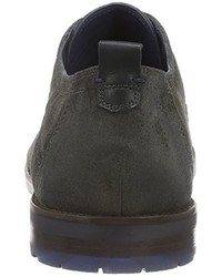 dunkelgraue Derby Schuhe von Sioux