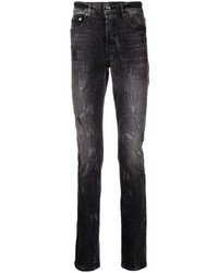 dunkelgraue enge Jeans mit Destroyed-Effekten von Bossi Sportswear