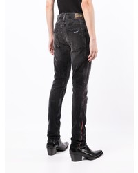 dunkelgraue enge Jeans mit Destroyed-Effekten von Bossi Sportswear