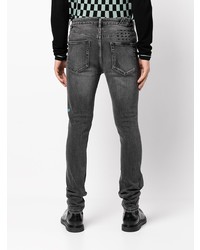 dunkelgraue enge Jeans mit Destroyed-Effekten von Ksubi