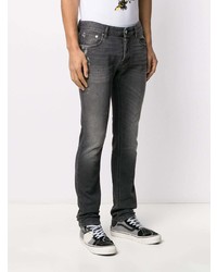 dunkelgraue enge Jeans mit Destroyed-Effekten von Just Cavalli