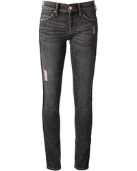 dunkelgraue enge Jeans mit Destroyed-Effekten von Etoile Isabel Marant