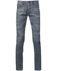 dunkelgraue enge Jeans mit Destroyed-Effekten von Hl Heddie Lovu
