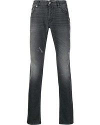 dunkelgraue enge Jeans mit Destroyed-Effekten von Just Cavalli