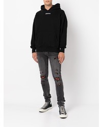 dunkelgraue enge Jeans mit Destroyed-Effekten von Ksubi