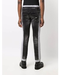 dunkelgraue enge Jeans mit Destroyed-Effekten von Philipp Plein